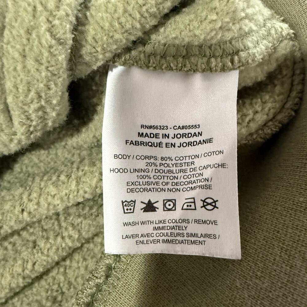 Nike Club Men's S Fleece Hoodie Sweatshirt Logo Pullover Olive Green Activewear - Picture 4 of 9